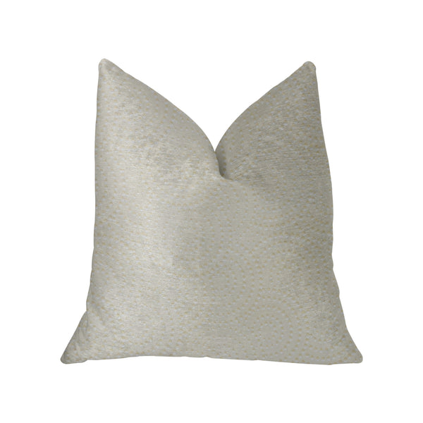 White Dove White Artificial Leather Luxury Throw Pillow