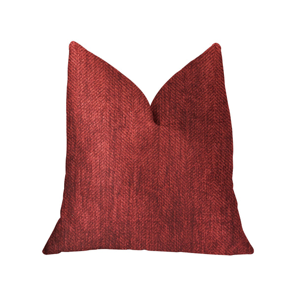 Sangria Cherry Red Luxury Throw Pillow