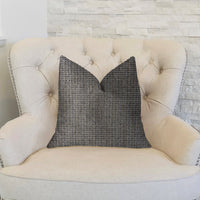 Melbourne Beige and Black Luxury Throw Pillow