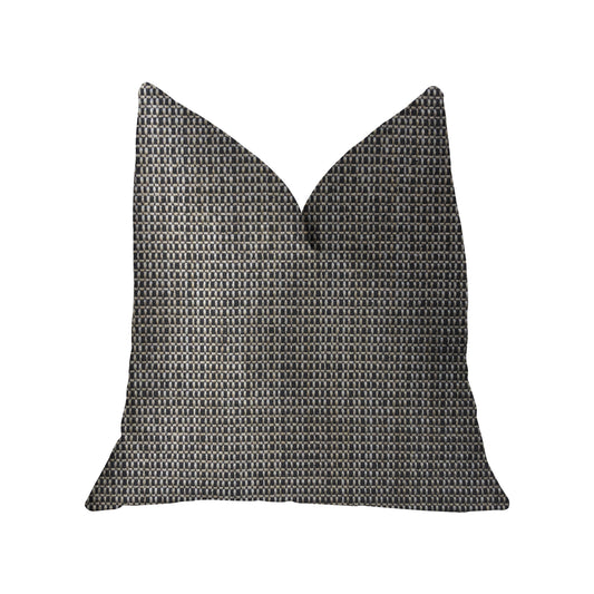 Melbourne Beige and Black Luxury Throw Pillow