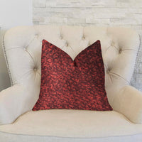 Hibiscus Burgundy Red Luxury Throw Pillow