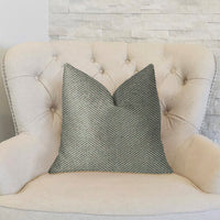 Jordyn Green and Gold Luxury Throw Pillow