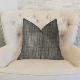 Plutus Bluejay Cayne  Blue and Gray Luxury Throw Pillow - 1