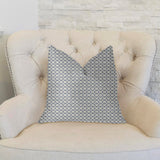 Object Lens Blue and Beige Luxury Throw Pillow