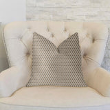 Diamant Beige and Brown Luxury Throw Pillow