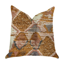 Mira Oasis Shades of Brown Luxury Throw Pillow