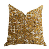Golden Cosmo Textured Luxury Throw Pillow