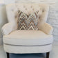 Mid Night Oblique Ridge Wave Luxury Throw Pillow