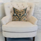 Tulip Zen Green Taupe Luxury Throw Pillow