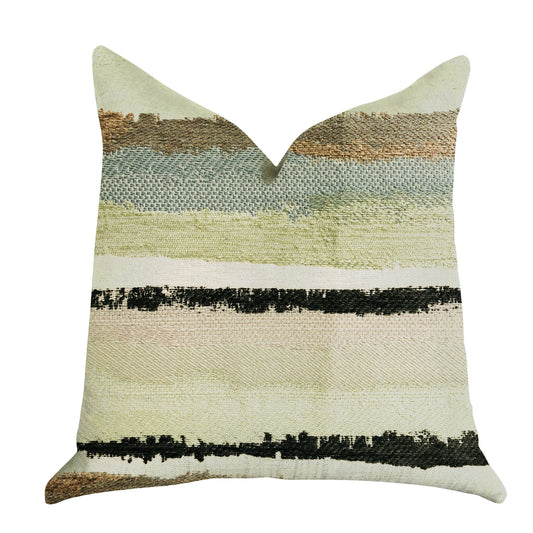 Lime Stone River Sand Multi Color Luxury Throw Pillow