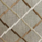 Urban Square Brown and Beige Luxury Throw Pillow