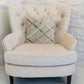 Urban Square Brown and Beige Luxury Throw Pillow