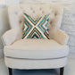Crescent Peak Multi Green Luxury Throw Pillow