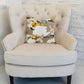 Maya De Aqua Floral Multi Color Luxury Throw Pillow