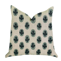 Cacti Pear in Green and Beige Color Luxury Throw Pillow