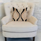 Misty Belvedere Luxury Throw Pillow in Brown and Black Tones