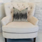 Black Crystal Luxury Throw Pillow in Black and Beige Tones