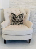 Modish Millie Luxury Throw Pillow in Black and Beige Tones