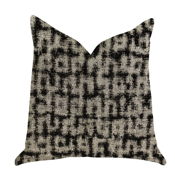 Modish Millie Luxury Throw Pillow in Black and Beige Tones