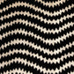 Jagged Fringe Luxury Throw Pillow in Black and Beige