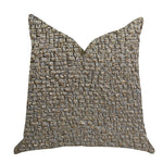 Moondust Radiance Luxury Throw Pillow in Gold Leaf