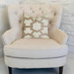 Linked Charisma Luxury Throw Pillow in Beige and Brown Tones - Plutus Brands