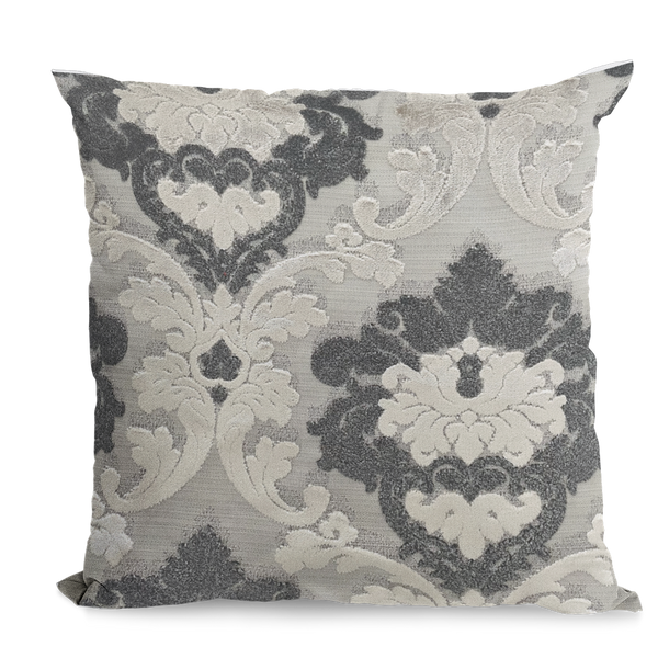 Leilani Fleurs Luxury Throw Pillow in Blue and Beige Tones