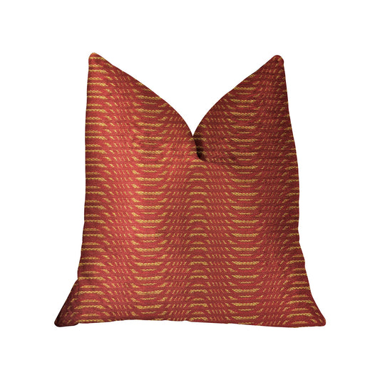 New Earth Ripple Red Luxury Throw Pillow