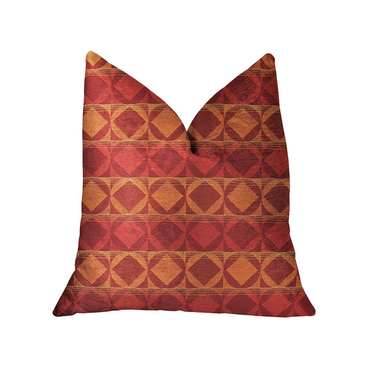 Celestial Red and Orange Luxury Throw Pillow