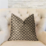 Galactic Ringlet Brown and Beige Luxury Throw Pillow
