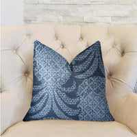 Pineapple Crush Blue and Black Luxury Throw Pillow