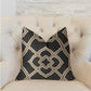 Terra Bell Black and Beige Luxury Throw Pillow