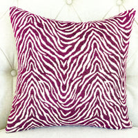Oasis Waves Purple and Beige Luxury Throw Pillow