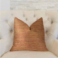 French Brick Orange and Beige Luxury Throw Pillow