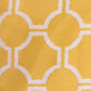 Honeycomb Yellow and Beige Luxury Throw Pillow