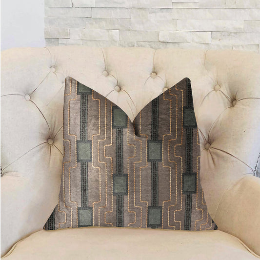 Gusto Square Blue Luxury Throw Pillow