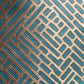 Golden Brick Blue Geometric Luxury Throw Pillow