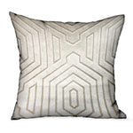 Pearly Velvet Gray Geometric Luxury Throw Pillow