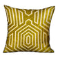 Goldenrod Velvet Gold Geometric Luxury Throw Pillow