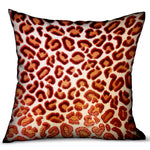 Emberglow Velvet Cheetah Red Animal Motif Luxury Throw Pillow