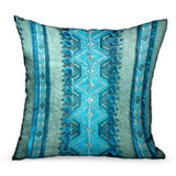 Alexandrite Stripe Green Geometric Luxury Throw Pillow
