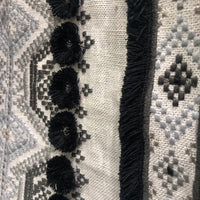 Scandanavian Stripe Black, White Geometric Luxury Throw Pillow