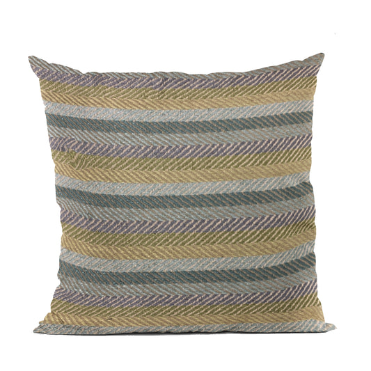 Plutus Blue Tracks Stripe Luxury Throw Pillow