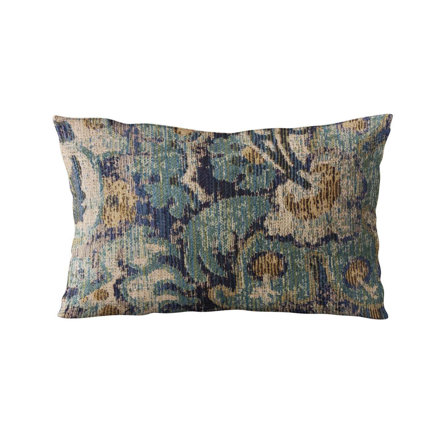 Plutus Blue Amazonian Damask Luxury Throw Pillow