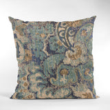 Plutus Blue Amazonian Damask Luxury Throw Pillow