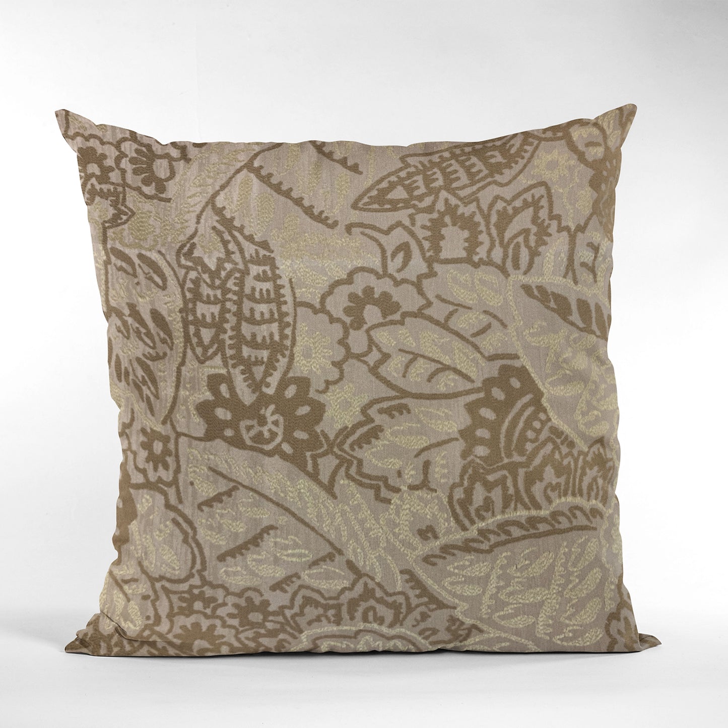 Plutus Brown Mustard Jacquard Luxury Throw Pillow