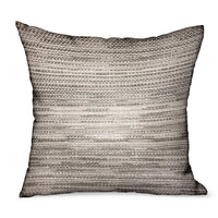 Silver Lake Weave Silver Solid Luxury Outdoor/Indoor Throw Pillow