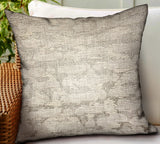 Silvered Rivulet Silver Solid Luxury Outdoor/Indoor Throw Pillow