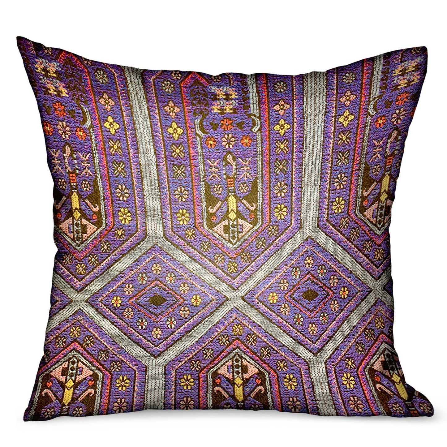 Parisian Vibes Purple Geometric Luxury Outdoor/Indoor Throw Pillow