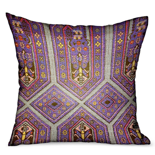 Parisian Vibes Purple Geometric Luxury Outdoor/Indoor Throw Pillow